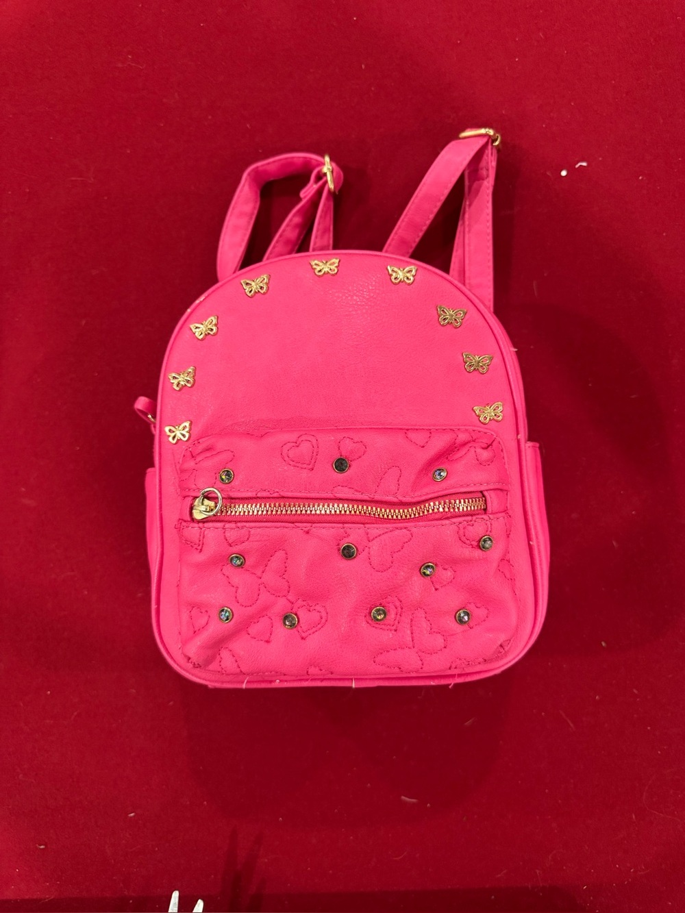 Under One Sky Bags | Under One Sky Hot Pink Studded Butterfly Mini Backpack